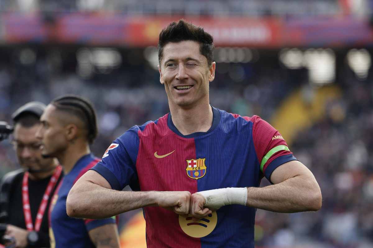 L'attaccante del Barcellona Lewandowski