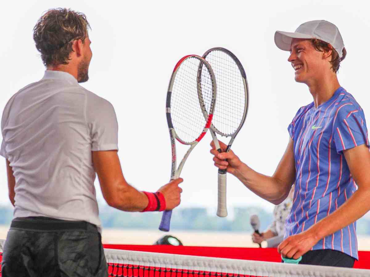 Jannik Sinner e Dominic Thiem sorridenti