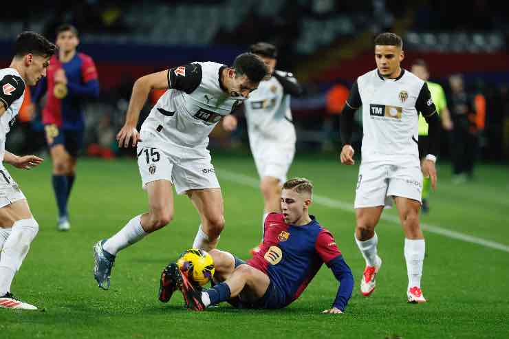 L'azione del Valencia fermata dal Barcellona